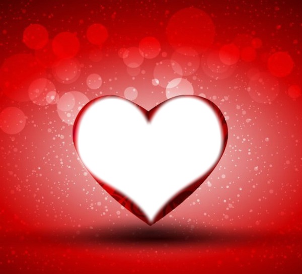 coeur rouge sur fond rouge Фотомонтаж