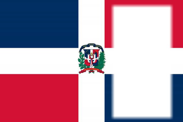 Dominican Republic flag フォトモンタージュ