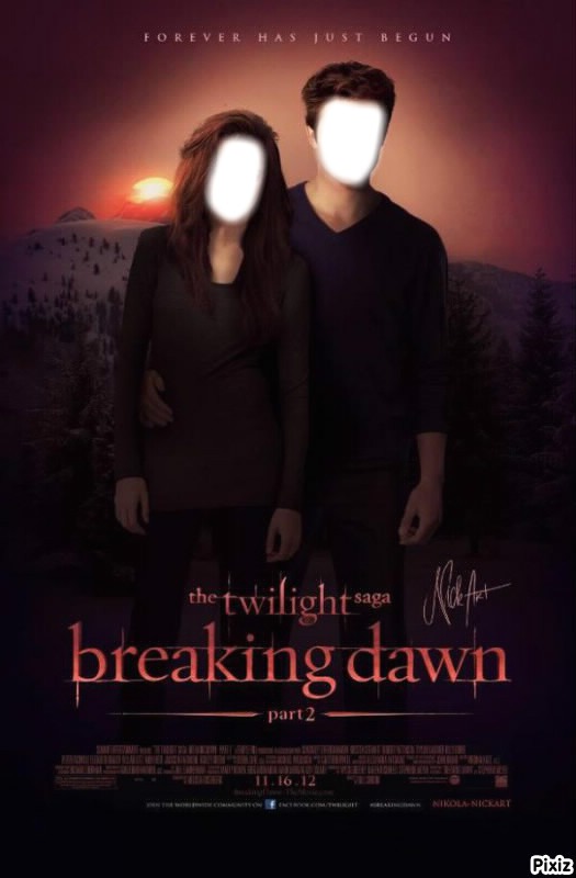 Breaking Dawn -TWILIGHT Photo frame effect