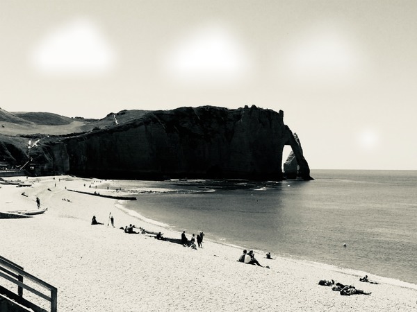 La plage et le Nuage Фотомонтажа