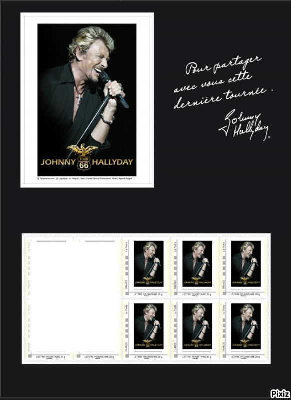 timbres collector johnny フォトモンタージュ
