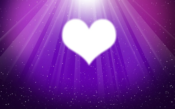 coeur violet Montaje fotografico