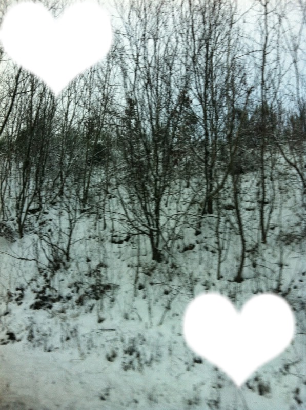 Neige avec coeur Photomontage