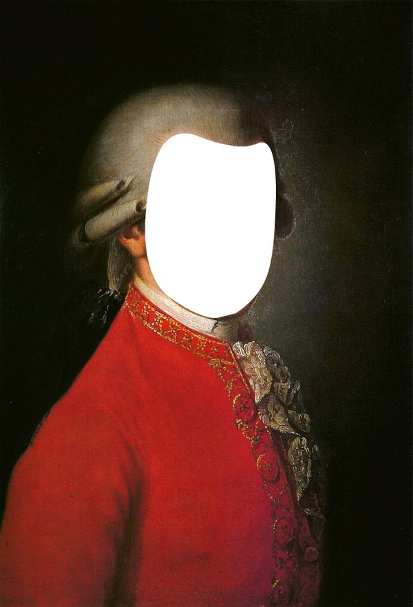 Mozart Ritratto Fotomontagem