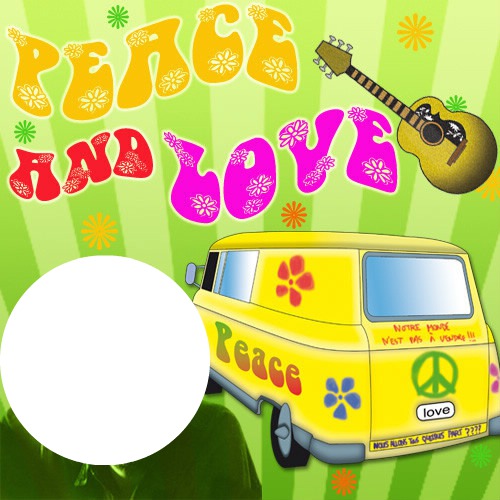 peace and love Φωτομοντάζ