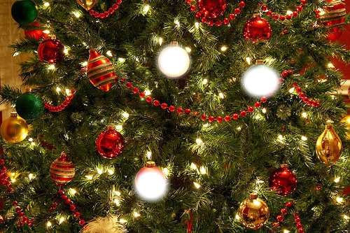 christmas balls and tree Fotomontažas
