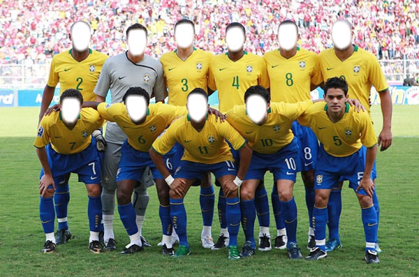 equipe de foot brésil Fotomontage