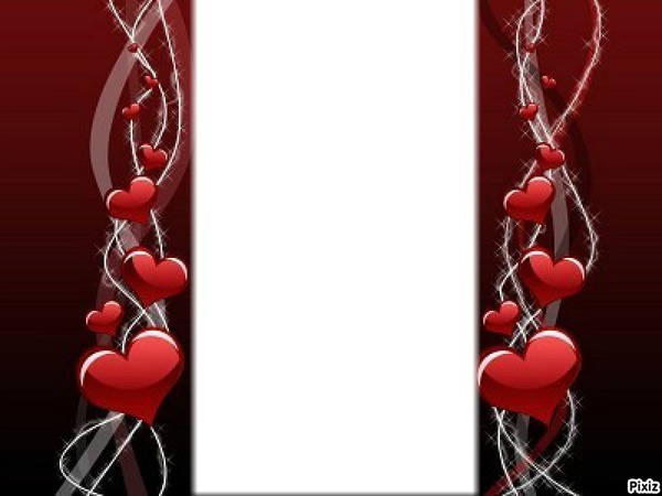 coeur rouge cadre Photo frame effect