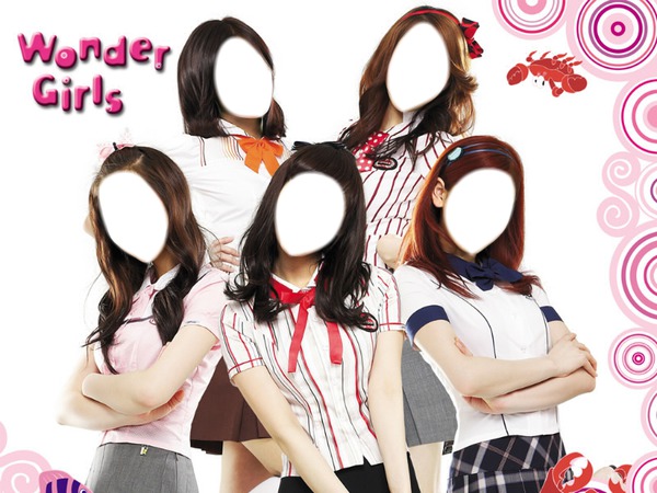 five girls Fotomontage