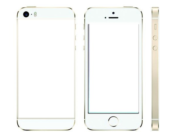 Iphone dourado Fotomontáž