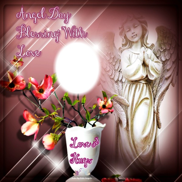 angel day blessings Photo frame effect