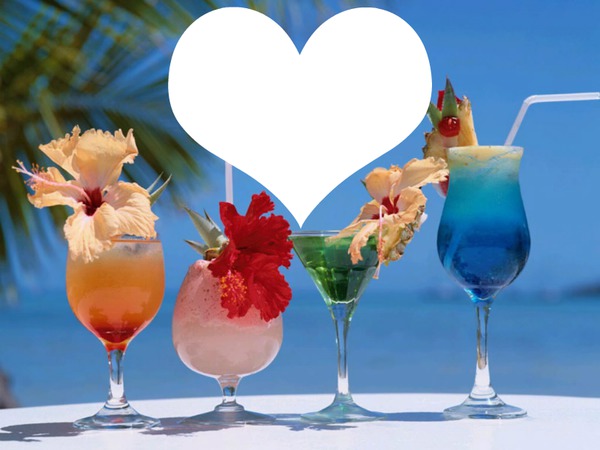 TROPICAL DRINKS Montage photo