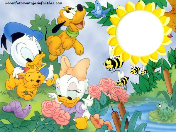 Donald y Daisy Bebes Photo frame effect