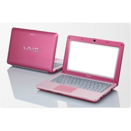laptop rosa Fotómontázs