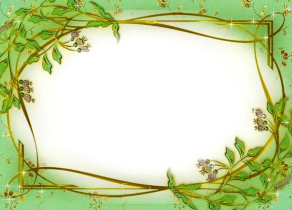 Cadre-fleurs-vert Фотомонтажа