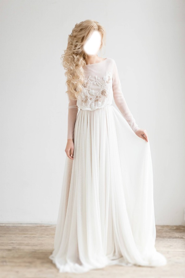 robe de mariée Fotomontasje