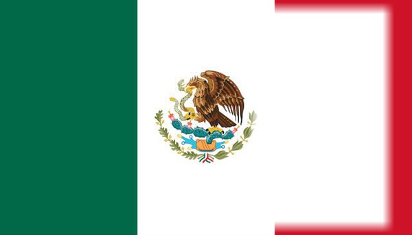 Mexico flag Photomontage