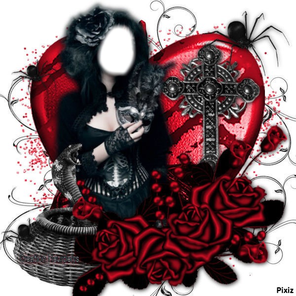 rouge et noir .... Photomontage