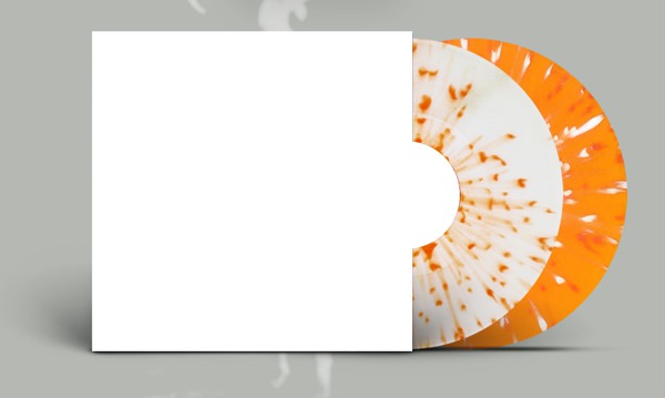 orange splatter vinyl Fotomontāža