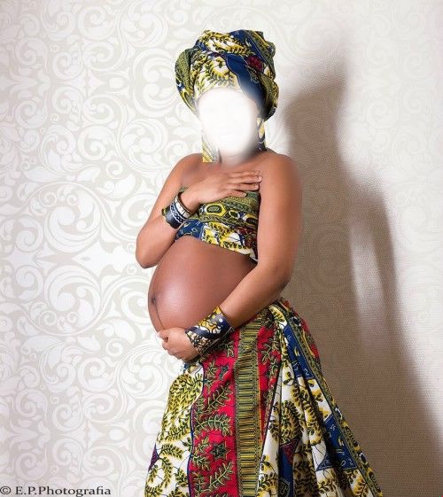 Femme noire enceinte Fotomontasje