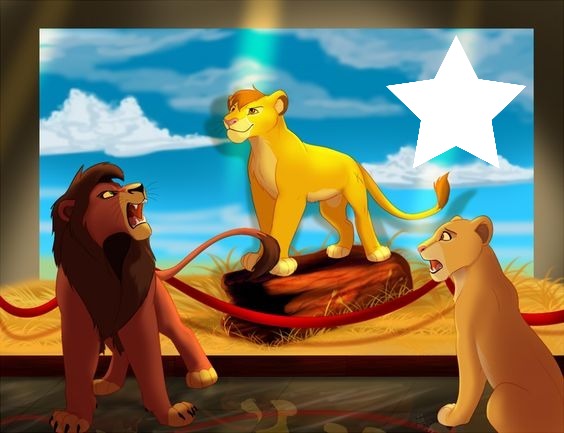 Lion king Kovu and Kiara Photo frame effect