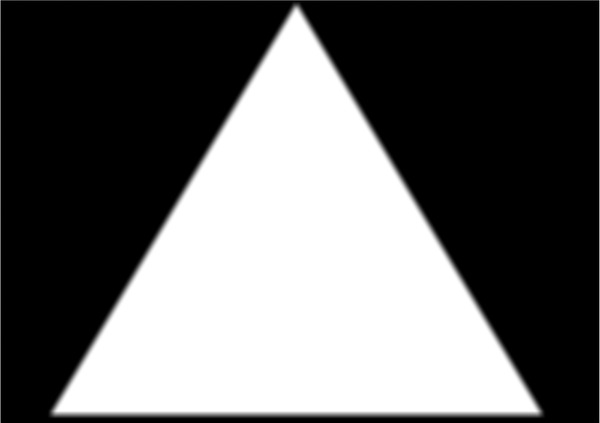 triangle sur fond noir Valokuvamontaasi