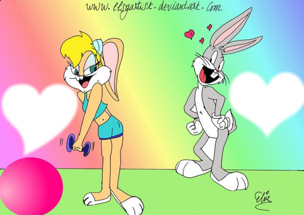 Lola Bunny end Bugs Bunny Love Fotomontaža