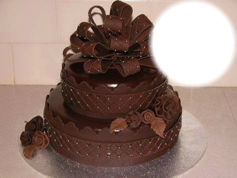 gâteau au chocolat Photomontage