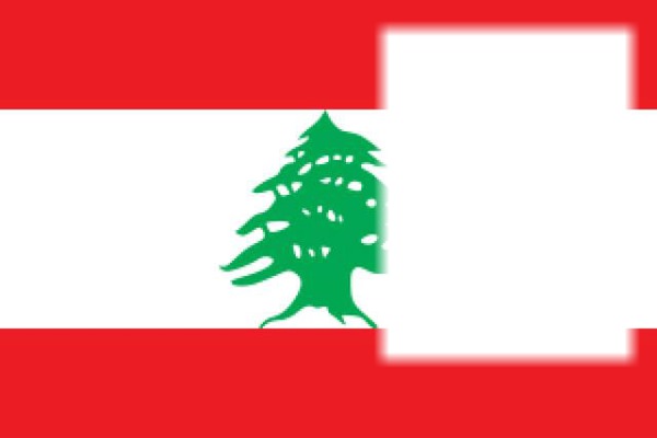 Lebanon flag フォトモンタージュ