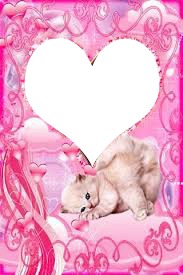 corazones con  gatitos Photomontage