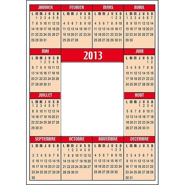 Calendrier-2013 Montage photo