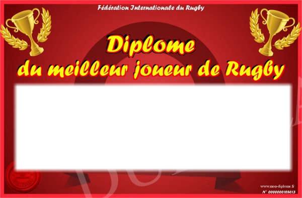 rugby diplome Fotomontaggio