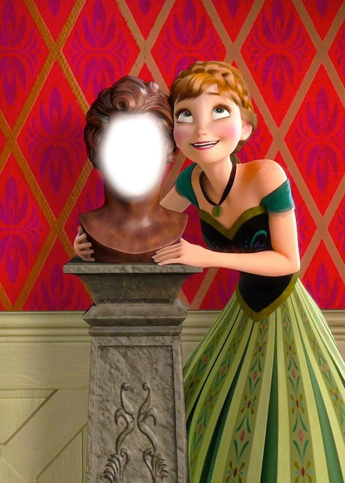 Frozen Anna et le buste Фотомонтажа