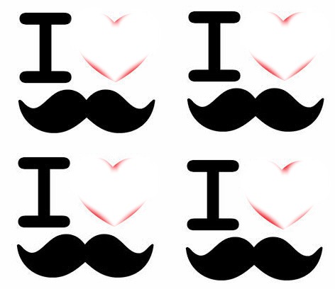i love moustache Fotomontaggio