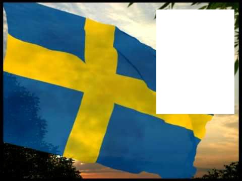 Sweden flag flying Photo frame effect