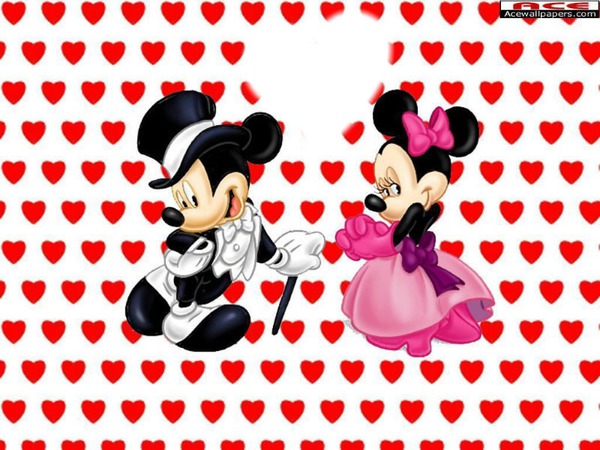 Minnie & Mickey  Love Fotomontáž