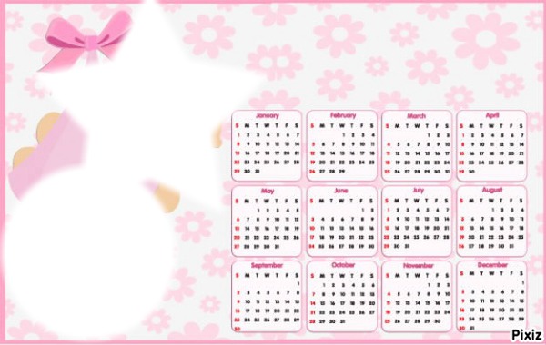 Calendrier 2012 Photo frame effect