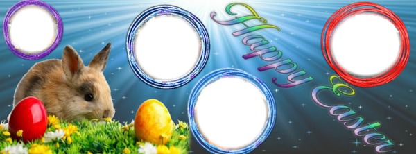 Happy easter Photo frame effect