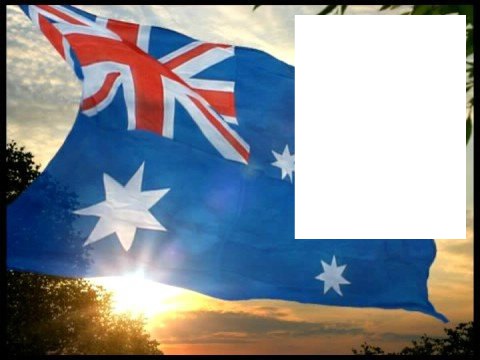 Australia flag Photomontage