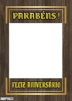 DMR - PARABÉNS & FELIZ ANIVERSÁRIO Photo frame effect