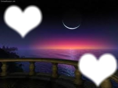 amour lune Montage photo