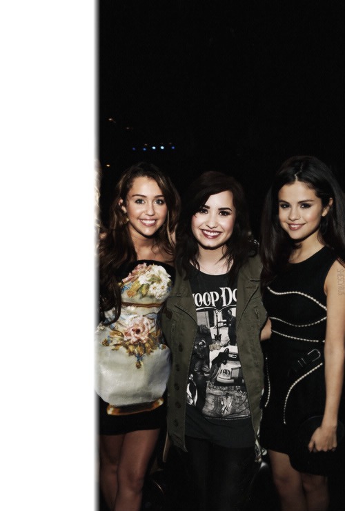 Miley Demi et Selena Photo frame effect