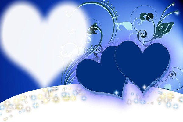 corazon blue Photomontage