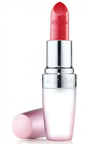 Avon Ultra Colour Rich Pink Crystals Lipstick Photo frame effect