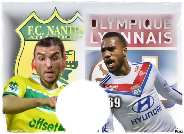 FC Nantes vs OL 2014 Fotomontáž