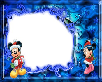 Luv_Mickey & Minnie Xmas Photo frame effect
