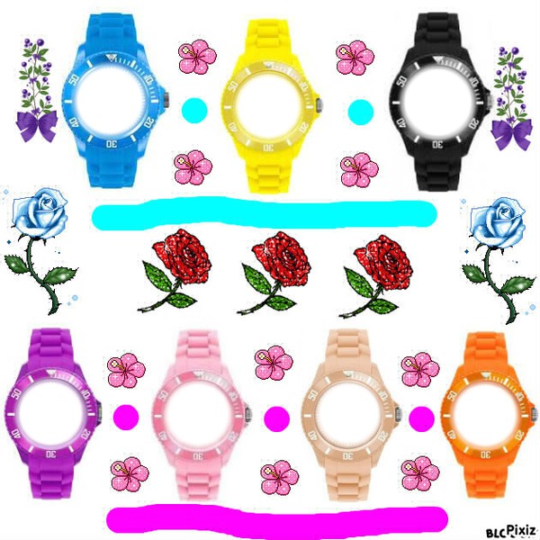 7 montres ice watch Photomontage