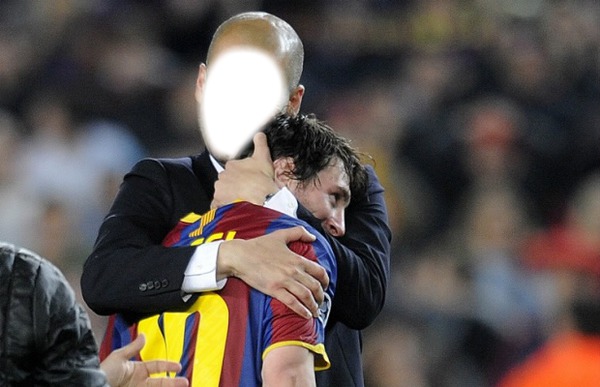 Messi Goardiola Photo frame effect