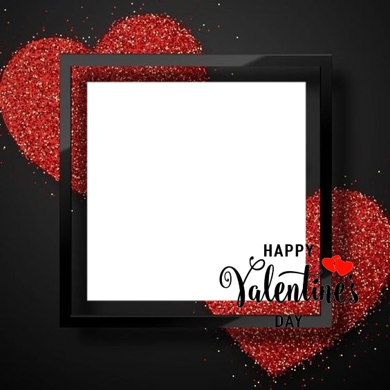 Happy Valentines day, marco y corazones2. Fotomontaż