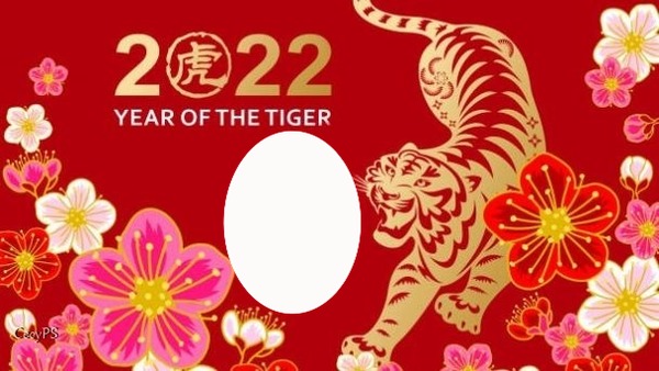 Cc año del tigre 2022 Fotomontasje